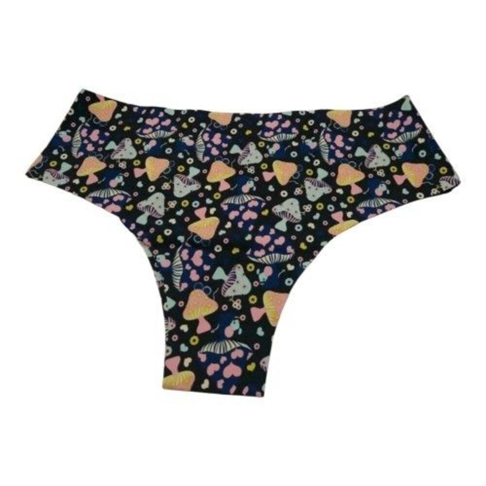 Cheek Boss Panties Women's Size XL Cheeky Groovy Mushrooms Underwear